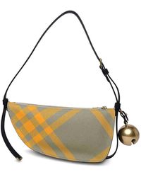 Burberry - Embroidered Canvas Mini Shield Shoulder Bag - Lyst