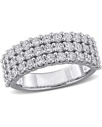 Created Forever - 1 3/4Ct Tw Lab Grown Diamond Triple Row Ring - Lyst