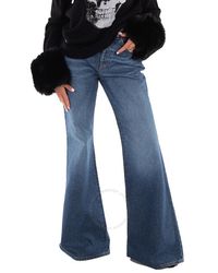 Chloé - Ladies Faded Denim High-Rise Flared Jeans, Waist - Lyst