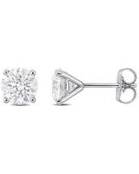 Created Forever - 5Ct Tw Lab-Grown Diamond Solitaire Martini-Style Stud Earrings - Lyst