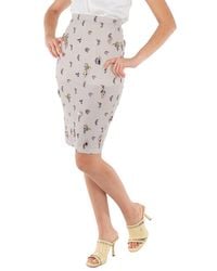 Burberry - Ladies Stretch Jersey Crystal Floral Print Pedra Pencil Skirt, Brand Size 2 (Us - Lyst