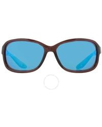 Costa Del Mar - Seadrift Mirror Polarized Glass Rectangular Sunglasses 6s9114 911402 58 - Lyst