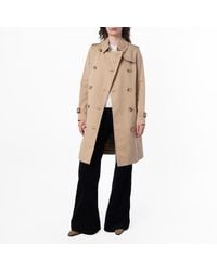 Burberry - The Kensington Mid-Length Trench Coat, Brand Size 2 Us - Lyst