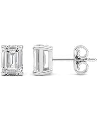 Mure And Co - 2Ctw Emerald Shaped Lab Grown Diamond (F/Vs) Stud Earrings - Lyst