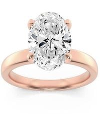 Mure And Co - 2Ctw Oval Shaped Lab Grown Diamond (F/Vs) Hidden Halo Petite Shank Ring - Lyst