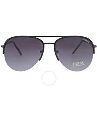 Guess Factory - Gradient Pilot Sunglasses Gf0224 01b 58 - Lyst