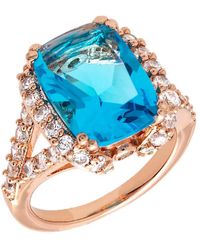 Bertha - Juliet Collection 's 1k Rg Plated Blue Statement Fashion Ring - Lyst