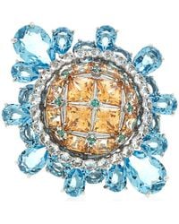 Swarovski - Curiosa Multicolored Cocktail Ring, Size 52 - Lyst