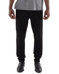 Emporio Armani - Knitted Cotton Blend Trousers - Lyst