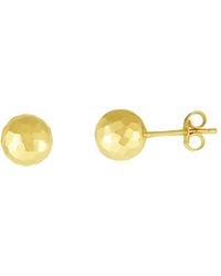 Kylie Harper - Ladies 14K 7Mm Hammered-Finish Ball Stud Earrings - Lyst