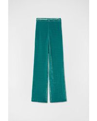 Jil Sander - Velvet Wide Leg Trousers - Lyst