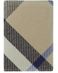 Burberry - Check Pattern Folding Card Case - Lyst