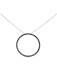 Haus of Brilliance - 925 Sterling 4.0 Cttw Diamond Open Hoop Circle Pendant Necklace - Lyst