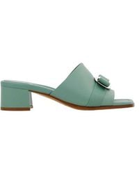 Ferragamo - New Vara Plate Slides - Lyst