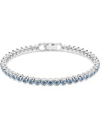 Swarovski - Imber Rose-Tone Plated Emily Tennis Bracelet - Lyst