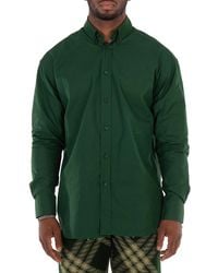 Burberry - Equestrian Knight Embroiered Cotton Shirt - Lyst