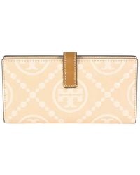 Tory Burch - Monogram Zipped Leather Wallet - Lyst