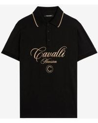 Roberto Cavalli - Logo-Embroidered Cotton Polo Shirt - Lyst