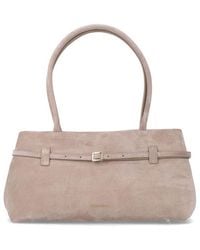 MANU Atelier - Le Cambon East West Suede Bag Sughero Calf Leather Shoulder - Lyst