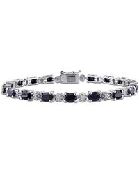 Amour - Diamond And 11 1/6 Ct Tgw Sapphire Bracelet - Lyst