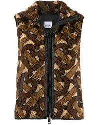 Burberry Monogram Print Gilet - Brown