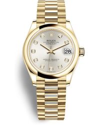 silver and gold women's rolex
