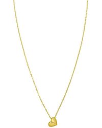 Tresorra - 14K Puffed Mini Heart Pendant - Lyst