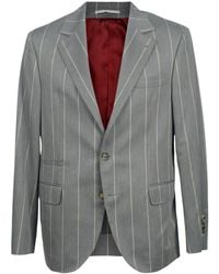 Brunello Cucinelli - Light Wool Blend Blazer, Brand Size 50 (Us - Lyst