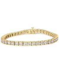Haus of Brilliance - 10K 4.00 Cttw Channel Set Round Diamond Tennis 7" Bracelet (J-K Color, I1-I2 Clarity) - Lyst