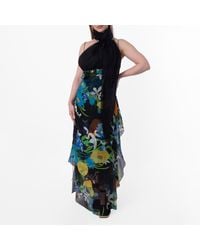 Burberry - Floral Garden Silk Blend Dress, Brand Size 8 Us - Lyst