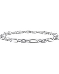 Amour - 6Mm Diamond Cut Figaro Chain Bracelet - Lyst