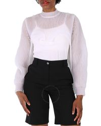 Burberry - Optic Cut-out Front Knit Sweater - Lyst
