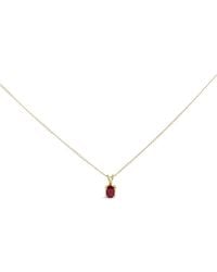 Haus of Brilliance - 14K 6X4Mm Oval Shaped Ruby Solitaire Pendant Necklace - Lyst