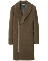 Burberry - Single-Breasted Wool Zip Tailored Coat, Brand Size 8 Us - Lyst