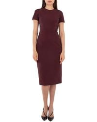 Victoria Beckham - Fitted T-Shirt Dress - Lyst