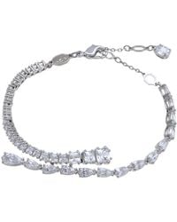 Swarovski - Matrix Soft Bracelet Rhodium Shiny - Lyst