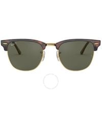 Ray-Ban - Clubmaster Classic Polarized Green Classic G-15 Square Sunglasses Rb3016 990/58 55 - Lyst