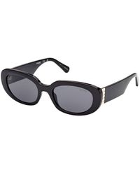 Guess - Smoke Oval Sunglasses Gu8260 01a 54 - Lyst