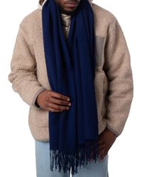 Emporio Armani - Eagle Print Fringed Scarf - Lyst