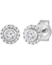 Brilliant Diamond - 9Kt 0.30 Carat Lab Grown Diamond Stud Earrings For - Lyst