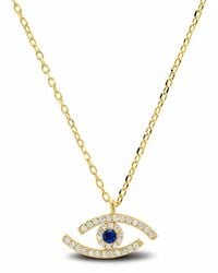 Kylie Harper - 14K Over Abstract Cz Evil Eye Pendant - Lyst