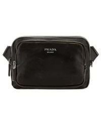 Prada - Dark Nappa Leather Crossbody Bag Moro Borse A Tracolla - Lyst