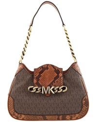 Michael Kors - Small Hally Signature Logo Print Shoulder Bag - Lyst