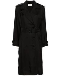 Saint Laurent - Silk Trench Coat, Brand Size 40 Us - Lyst
