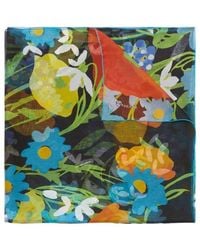 Burberry - Poppy Garden Floral Print Silk Scarf - Lyst