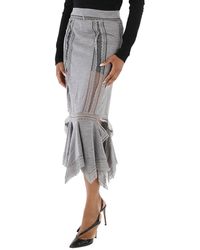 Burberry - Chantilly Lace And Wool Jersey Skirt - Lyst