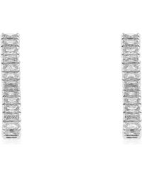 Swarovski - Hyperbola Hoop Earrings, Infinity, Rhodium Plated - Lyst