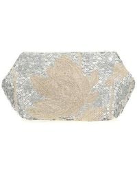 Brunello Cucinelli - Naturale Linen Embellished Clutch Bag - Lyst