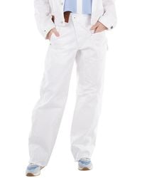 JW Anderson - Jw Anderson Twisted Workwear Crystal-Embellished Jeans - Lyst