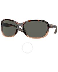 Costa Del Mar - Seadrift Grey Polarized Glass Rectangular Sunglasses 6s9114 911404 58 - Lyst